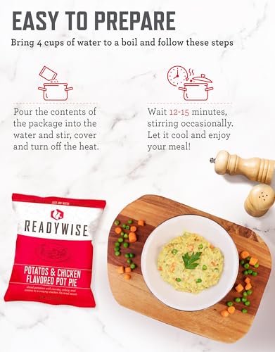 READYWISE - Gluten Free Bucket, 84 Servings, Emergency, MRE Meal Food Supply, Premade, Freeze Dried Survival Food for Hiking, Adventure & Camping Essentials, Individually Packaged, 25 Year Shelf Life