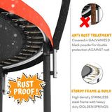 JUMPZYLLA Trampoline Outdoor 8FT 10FT 12FT 14FT 15FT 16FT with Enclosure and Ladder, ASTM Approved Recreational Trampoline for Kids and Adults, Anti-Rust Coated Frame