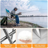 Oversized Camping Chair for Adults – Heavy Duty Folding Chair with Cup Holders, Storage Pocket & Carry Bag – Outdoor Padded Camp Chair for Camping, Backyard, Fishing & Sports – Supports 400lbs