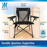 Kijaro Foldable Camping Chair, Vik Black, Polyester, Mesh, Steel, Portable, Durable, Unisex