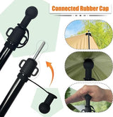 AYAMAYA Tarp Poles - Telescoping Camping Tent Poles Replacement, Upgraded 4-Section Heavy Duty Aluminum Rods with Stakes & Guylines for Tents, Rain Fly, Camping Shelter, Awning Canopy RV Car, Set of 4