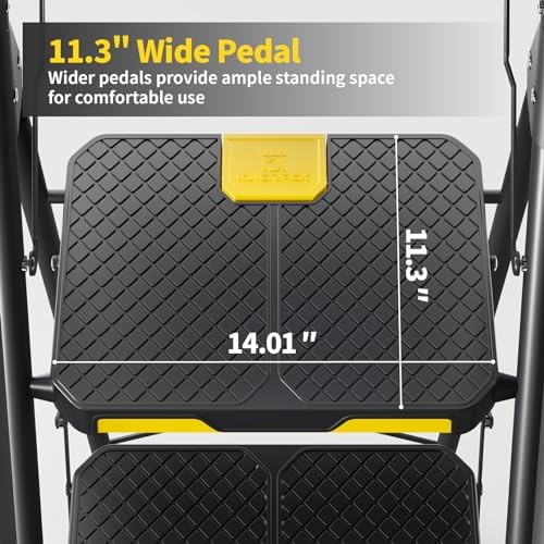 KINGRACK 5 Step Ladder with Tool Platform, Folding Step Stool with Handrails, Sturdy Steel Ladder with Wide Pedal, 800 LBS Portable Safety Ladder for Adults Painting Home Outdoor Garage