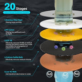 Cobbe High Pressure Filtered Shower Head Combo, Rain Shower Head with 20 Stage Shower Head Filter for Hard Water - Adjustable Replacement Remove Chlorine and Harmful Substances, Chrome