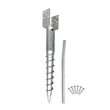 Ashman Ground Screw (1 Pack), No Dig, U-Model Screw in Post Stake - 27" Inch Long, Fits Standard 4x4 (3.5" X 3.5" Inch) Great for Mailbox Posts.