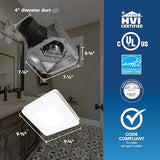 Broan-NuTone® BEL6 Bathroom Exhaust Fan w/LED Light, 60 CFM, ENERGY STAR® Exhaust Fan, 0.9 Sones