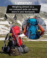 AISUNOURDOOR Lightweight Adjustable Trekking Poles, Aluminum Collapsible Travel Hiking or Walking Sticks for Women Children, with One Disposable Raincoat