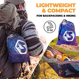 Foxelli Camping Hammock - Lightweight Portable Hammock, Easy Setup with Tree-Friendly Ropes & Steel Carabiners, Heavy Duty Parachute Nylon for Indoors and Outdoors