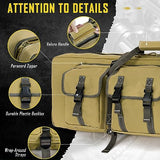 DULCE DOM 32/36/42/48/52 inch Double Rifle Case Soft Bag Gun Case, Perfect for Rifle Pistol Firearm Storage and Transportation, All Around Shooting Range Tactical Rifle Backpack, Indoor Outdoor