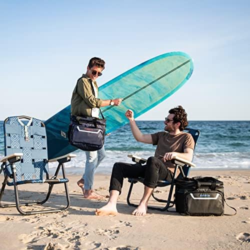 EVERFUN Large Soft Cooler Bag Travel Beach Insulated Cooler for Men 48 Can Dual Compartments Collapsible Waterproof Leak-Proof for Camping Picnic, Navy