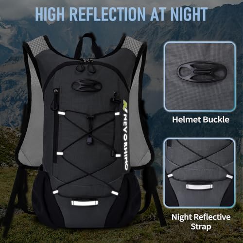Lightweight Hydration Backpack, Running Backpack with 2L Water Bladder, Hydro Water Daypack for Cycling Hiking Rave for Men Women