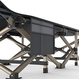 ATORPOK Camping Cot, Outdoor Folding Cot Bed with Pad and Pillow for Adults Heavy Duty Sleeping Cot with Carrying Bag, Portable Camp Cots for Camping Tent Travel Office (Blue)