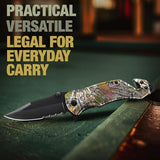 GOOD WORKER Legal Pocket Knife Hunting Camo - 2.95” Folding Sharp Blade - Camo Military Style - Small Tactical Knives for Hunting Work Survival Outdoor Activities - Birthday Gifts for Men 6680 C
