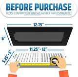 Powerful Magnetic Vent Covers (3-Pack) That Will Never Fall Off (Upgraded Design) - for Sealing Floor/Wall/Ceiling Registers of Width 5.25" to 6", Length 11.25" to 12" | Vent Not Included | White