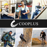COOPLUS Mens Performance Crew Socks, Heavy Cushion Athletic Durable Work Socks for Men (5 Pairs)