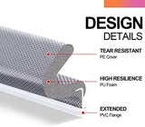 40 Feet Door Weather Stripping for Large Gap, Kerf Door Seal for Easy Installation (Grey)