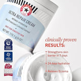 First Aid Beauty - Ultra Repair Cream, Intense Hydration Whipped Colloidal Oatmeal, Clinically Proven to Strengthen Skin Barrier in 7 Days & Helps Relieve Eczema, Luxury Face & Body Moisturizer, 14 oz