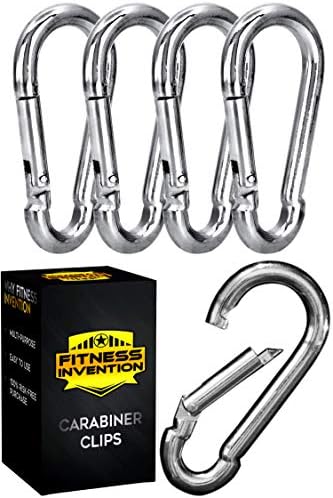 Carabiner Clip 5 Pack - Multipurpose Heavy Duty Snap Hooks - Small and Large Clips for Keys - Carribeaner Hook