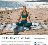 Benevolence LA Authentic Handwoven Mexican Blanket | Yoga Blankets, Outdoor, Picnic, Beach, Camping | Equestrian Saddle | Serape 50x70 inches - Mint, Pack of 1