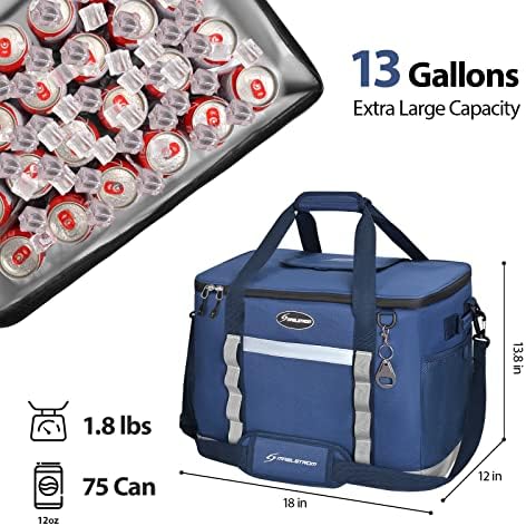 Maelstrom Soft Cooler Bag,Collapsible Soft Sided Cooler,24/30/60/75 Cans Beach Cooler,Ice Chest,Large Leakproof Camping Cooler,Portable Travel Cooler for Grocery Shopping,Camping,Road Trips