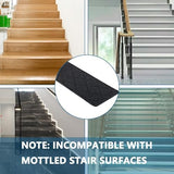 Stair Treads for Wooden Steps Indoor, 15 Pack 8" X 30" Non Slip Carpet Stair Treads with Reusable Adhesive for Kids Elders and Dogs, Surface Polyester TPR Backing Stair Rugs, Black