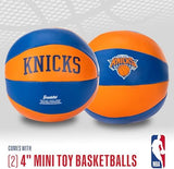 Franklin Sports NBA Toy Basketballs - 2 Pack of Kids Soft Mini Basketballs for Over the Door + Indoor Hoops - NBA Fan Shop Kids Soft Toy Basketballs - (2) Mini Balls Included
