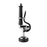 Pre Rinse Sprayer Commercial Sink Sprayer Head,1.42GPM Spray Valve Dish Nozzle with Ergonomic Handle, Faucet Parts for Commercial Kitchen Faucet,Chrome Finished（Black）