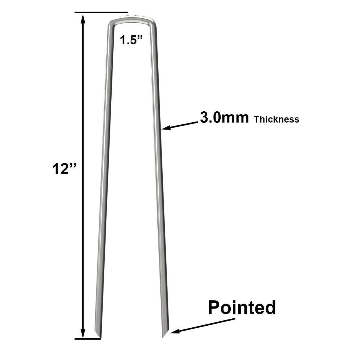 OK5STAR Landscape Staples 12 inch, 100 Pack Heavy Duty Garden Stakes