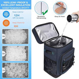 48Cans Large Cooler Backpack, Leakproof Insulated Backpack Cooler for Men & Women, Waterproof, 30L, Dark Blue