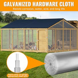 Hardware Cloth 1/4 inch 48 x 100 ft Galvanized Chicken Wire Fencing 23 Gauge Heavy Duty Hot Dip Galvanized Wire Fence Roll for Chicken Poultry Coop, Animal, Fencing,Garden Protection