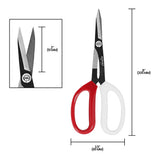 Zenport ZS104 Deluxe Scissors, 8 inches long, Horticulture & Craft Scissors with Durable Carbon Steel Blades, Precision Cutting of Plants, Garden, Fruit, and Craft Materials