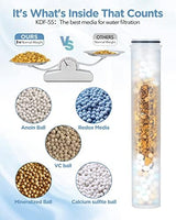 Filtered Shower Head with Handheld Combo Brushed Nickel - Dual 2-in-1 Spa System with Massage Shower Head and 10 Modes Hand Held Showerhead, High Pressure, Buit in Power Wash Mode