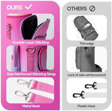 linmaya Water Bottle Carrier Bag with Phone Pocket for Stanley Cup 40/30oz,Insulated Neoprene Water Bottle Holder Cross-boday Bag with Adjustable Shoulder & Handheld Strap Stanley Cup Accessories