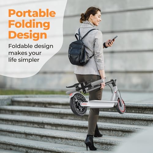 Electric Scooter for Adults, 8.5"/10" Tires, 19/22Mph, 350W/500W Motor, 21-28 Miles Range, Folding E-Scooter with Dual Suspension,APP(V1/SPRO/MAX/PRO)