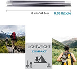 Preassembled Tent Poles Replacement, Gray 7001 T6 Heated Aluminum Tent Poles 1 Pole Pack