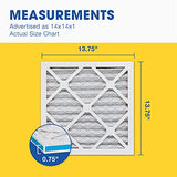 Aerostar 14x14x1 MERV 13 - 6 Count - Pleated HVAC, Furnace & Air Conditioner Filters - Removes Bacteria, Dust, Cold & Flu Germs, Lint, Mold, Pet Dander, Allergy-Causing Pollen, Smog, Smoke & Viruses