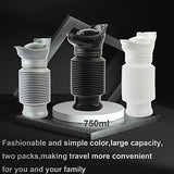 Scalable Emergency Urinal, 2 Pack 750ml Portable Toilet for Car, Portable Mini Outdoor Camping Travel Shrinkable Personal Mobile Toilet Potty Pee Bottle for Kids Adult