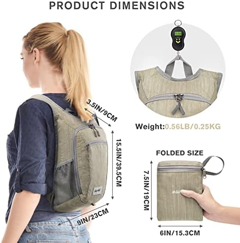 G4Free 10L/15L Hiking Backpack Lightweight Packable Hiking Daypack Small Travel Outdoor Foldable Shoulder Bag
