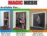 Magic Mesh Deluxe, White | Magnetic Screen Door, Heavy Duty, Magnetic Closure, Door Net, Patio Screen, Sliding Door Screen, Bug Screen for Doorways, Kid & Pet Friendly | Size 39" x 83" (Pack of 1)
