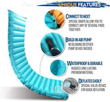 ZOOOBELIVES Extra Thickness Inflatable Sleeping Pad with Built-in Pump, Most Comfortable Camping Mattress for Backpacking, Car Traveling and Hiking, Compact and Lightweight - Airlive2000