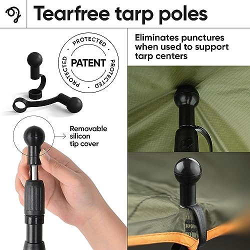 Green Elephant Tarp Poles - Tent Poles, Tent Poles Replacement, Tent Poles for Tarp, Canopy Poles, Awning Poles, Telescoping Tarp Poles, Tarp Poles Adjustable Heavy Duty, Aluminum Tent Pole Set of 4
