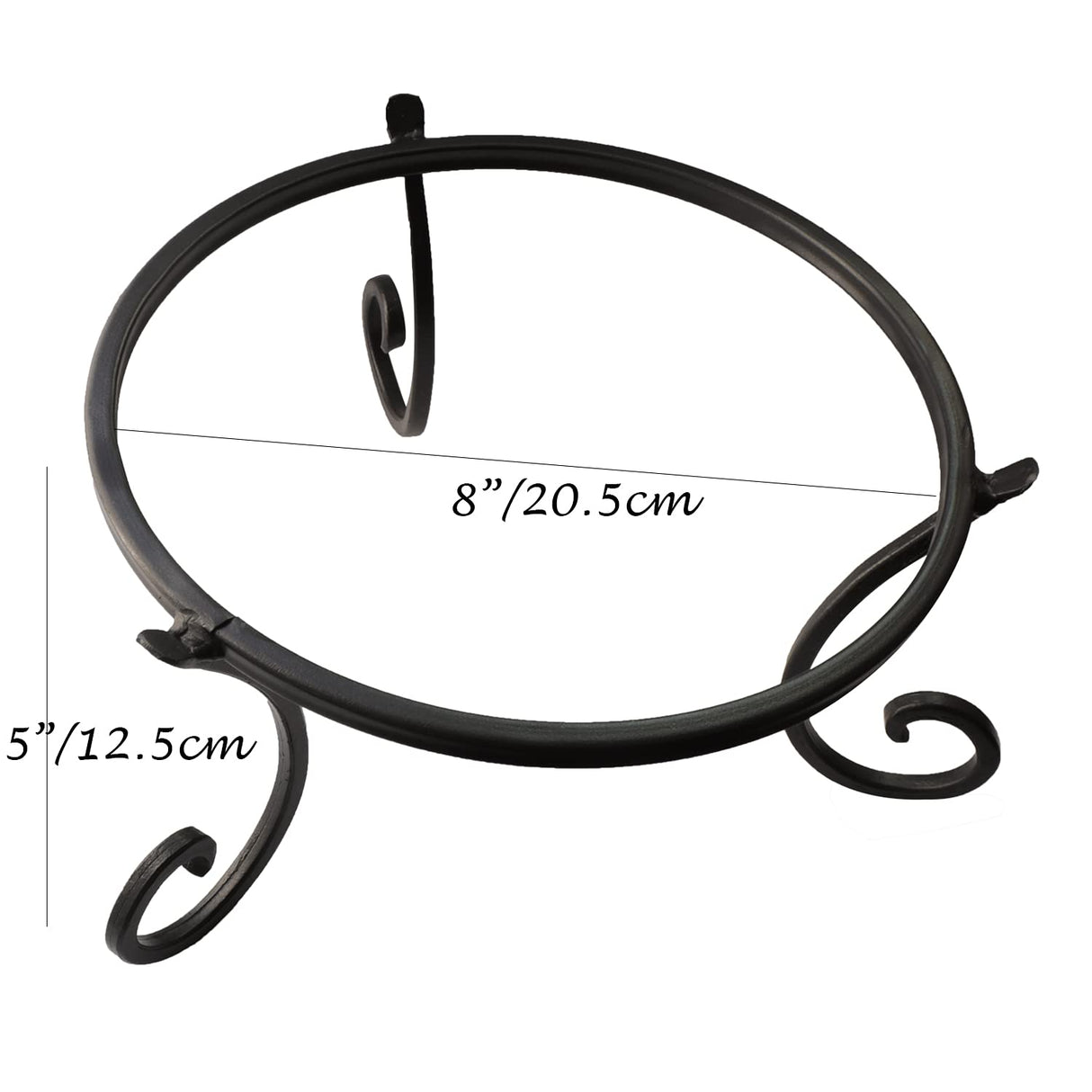 Metal Gazing Ball Stand for 10 or 12 Inch Balls, Low Short Wrought Iron Gazing Globe Display Stand Garden Sphere Holder, Fade and Weather Resistant Outdoor Decoration for Homes, Yards and Gardens