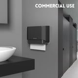BEZADI Paper Towel Dispenser,Large Capacity Wall Mount Tissue Dispensers with Smart Lock, Used for Kitchen and Bathroom 200+ Sheets Toilet Paper Holders Black