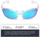 Nitrogen Polarized Wrap Around Sport Sunglasses for Men Women UV400 Protection Sun Glasses