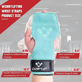 Weight Lifting Wrist Strap, Double Layer Leather Wrist Strap for Deadlift and Powerlifting, Adjustable Neoprene Padded Gym Workout Lifting Hooks (Pair)