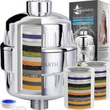 Aqua Earth Shower Filter For Hard Water Removes Chlorine and Harmful Substances Showerhead Filter High Output Activated Carbon remove Other Sediments Vitamin C