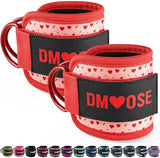 DMoose Fitness Ankle Straps for Cable Machines - One Size Fit with Premium Padding, Glute Kickback Ankle Strap for Women & Men, Cable Attachments for Gym, Booty Workouts, Leg Extension & Hip Abductors