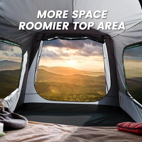 SUV Tent, 5-9 Person Rectangle Car Tent for Family, Waterproof & Windproof for Car Camping, Large Camping Tents with Storage Bag, SUV, Van, Jeep, Pickup 8FT L x 10.6FT W x 7.2FT H