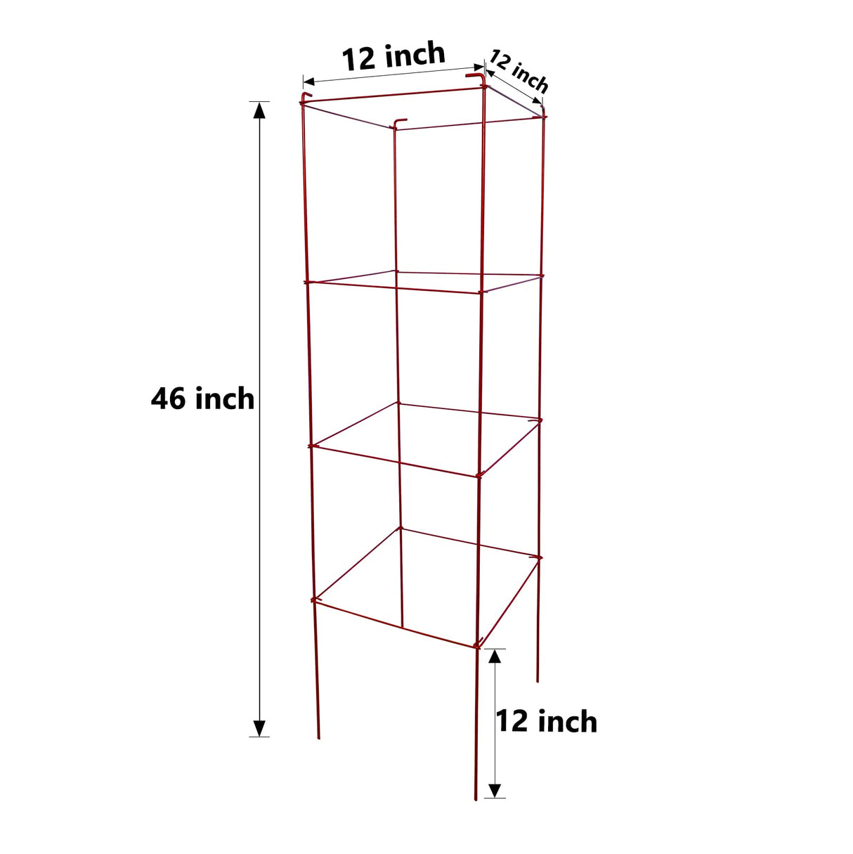 Thealyn Tomato Cages 6 Packs 46 Inch (H) Plant Stand with 164 Ft Twist Ties