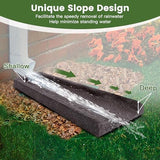 2 Pack Rubber Downspout Splash Block Rain Gutter Down Spout Drain Trays Brown