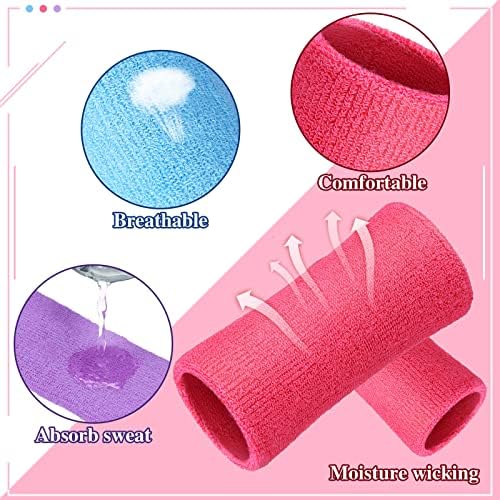 WILLBOND 6 Inch Wristbands Paris Sports Competitions Supplies Sport Long Wrist Bands Sweatband Elastic Athletic for Gym Tennis Outdoor Activity